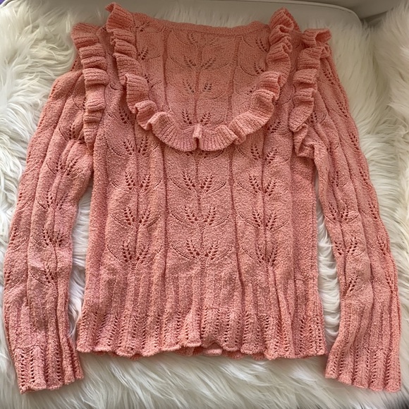 Loveshackfancy Warren Ruffle Cardigan NWT - Picture 7 of 9